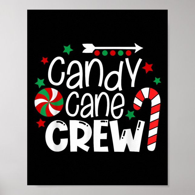 Poster Candy Cane Crew Christmas Xmas Love Candy Boys Gir (Frente)