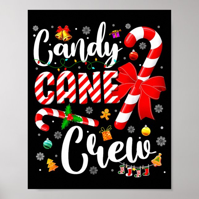 Poster Candy Cane Crew Christmas Xmas Love Candy Boys Gir (Frente)