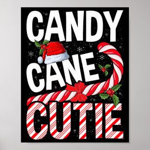 Poster Candy Cane Cutie Natal Xmas Meninas Crianças T