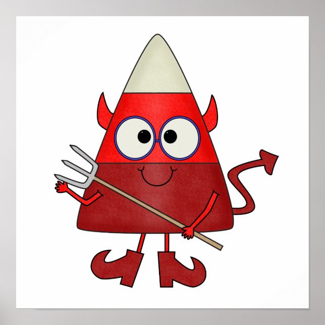 Poster Candy Corn Devil Halloween (Frente)