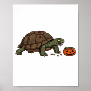Poster Candy Crawl de Tartaruga Zumbi - Halloween Lento e