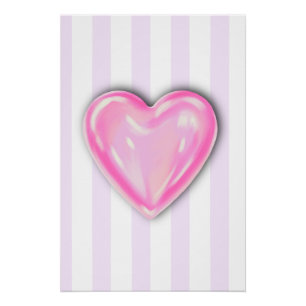 Pôster Candy Heart Kids Art Poster