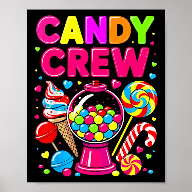 Poster Candy Land Candy Crew Docinho Candy Sq (Frente)