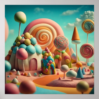 Poster Candy Land Houses