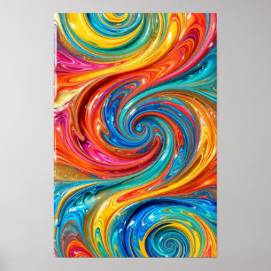 Poster Candy Resin Vortex - Ultra Glossoso Amarelo Turque