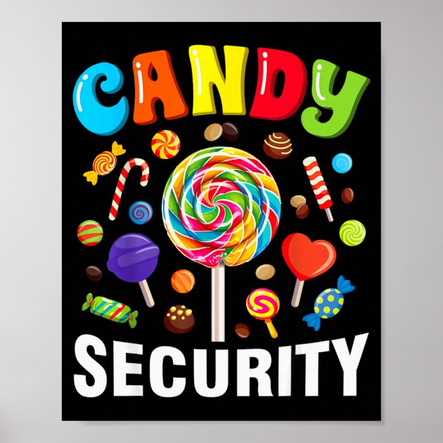 Poster Candy Security Funny Halloween Costume  (Frente)