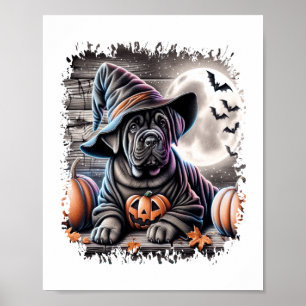 Poster Cane Corso Dog Halloween