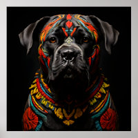 Cane Corso em Traje Guerreiro