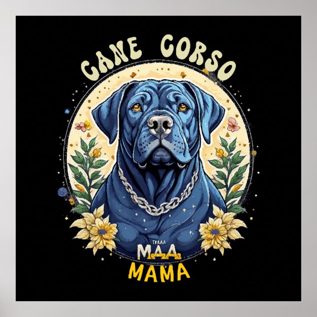 Poster Cane Corso Mamãe (Frente)