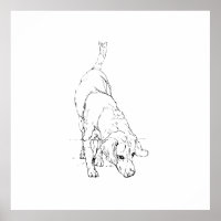 Caneca Beagle – Cachorro Desenhado à Mão com Tinta