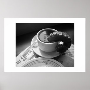 Poster Caneca de café com tentáculo