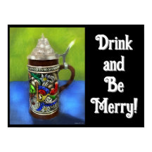 Caneca de cerveja de Cerveja Alemã com Tampa Azul