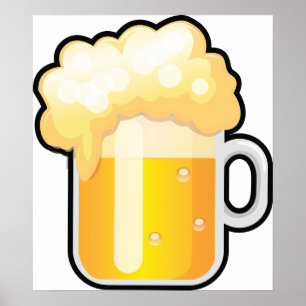 Poster Caneca de cerveja Frothy