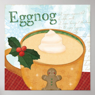Poster Caneca de Natal com Eggnog