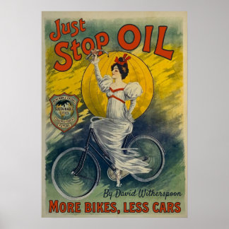 Poster Caneca Just Stop Oil Mais Bicicletas Menos Carros