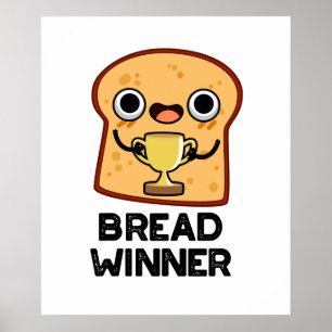 Poster Caneta de Comida Cuja É Vencedora Pão