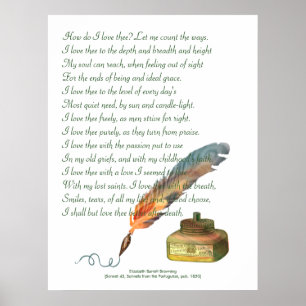 Poster Caneta e Amor com Tinta