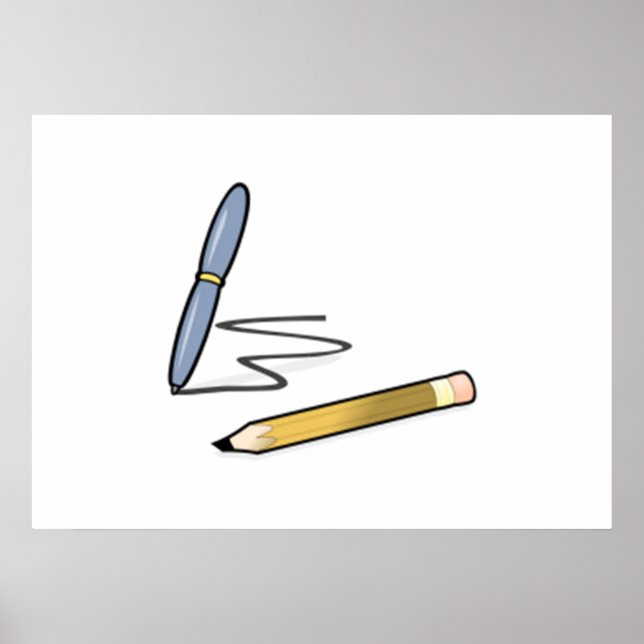 Pôster Caneta e Lápis (Frente)