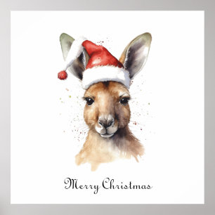 Poster Canguru de Natal, personalizável