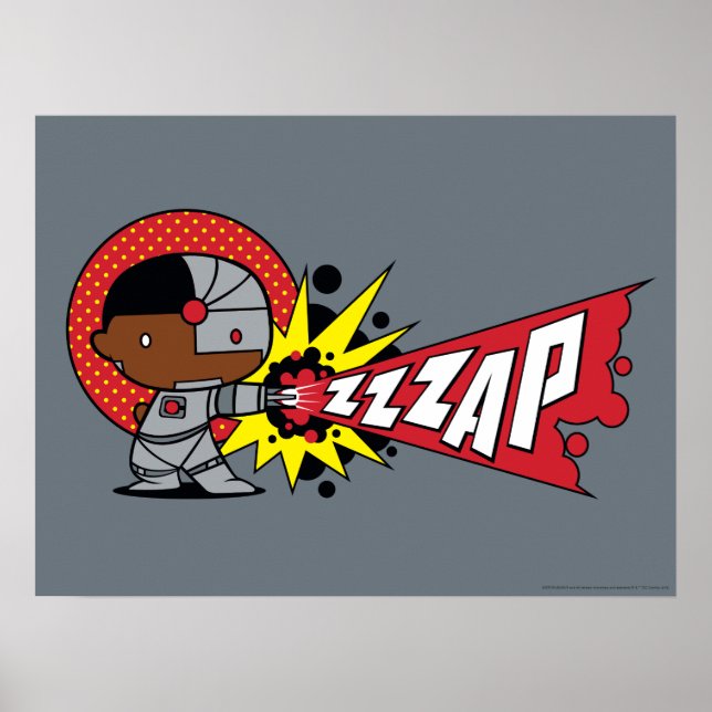 Pôster Canhão Cibernético de Chibi Cyborg (Frente)