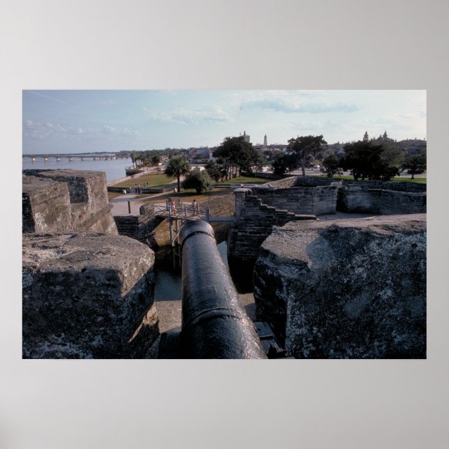 Poster Canhão no topo Castillo de San Marcos (Frente)