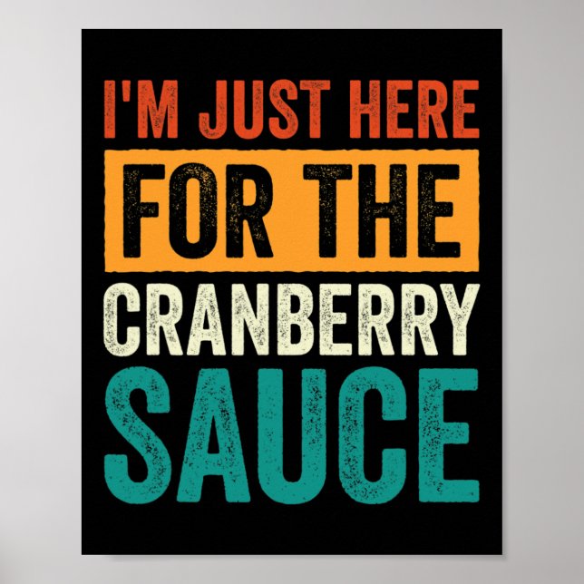 Poster Canned Cranberry Sauce Jellied Happy Thanksgiving  (Frente)