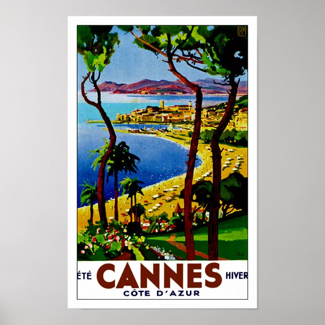 Pôster Cannes ~ Cote d'Azur (Frente)
