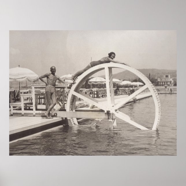 Pôster Cannes, na praia em 1935 (Frente)