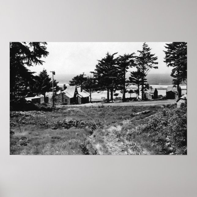 Poster Cannon Beach, Oregon Arcadia Cottages Ocean (Frente)