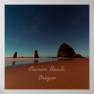 Poster Cannon Beach Oregon Haystack Rock