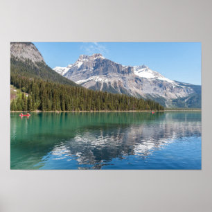 Poster Canoagem no famoso lago Emerald - Yoho NP, Canadá