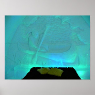 Poster Canoe Room at Hotel de Glace, Quebec, Canada