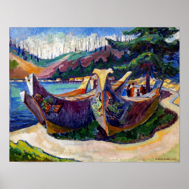 Poster Canoeiros de Guerra | Emily Carr | (Frente)