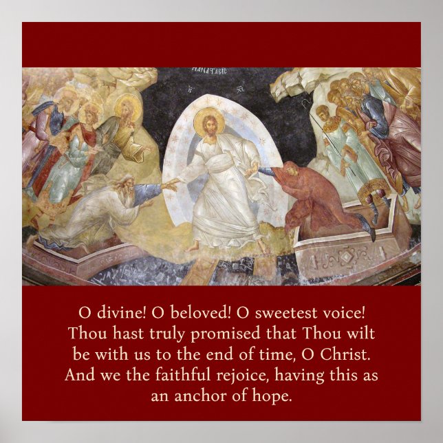 Poster cânone pascal Ode 9 Troparion 1 cartaz para a Pásc (Frente)