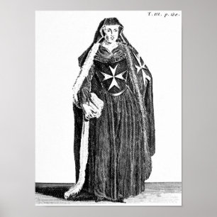 Pôster Canoness da ordem de St John de Jerusalem