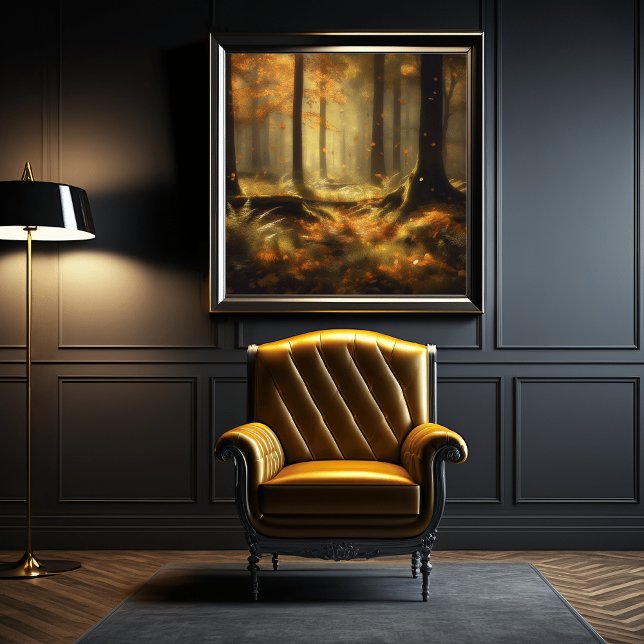 Poster "Canopia da selva enigmática - Plantas amarelas mí (Criador carregado)