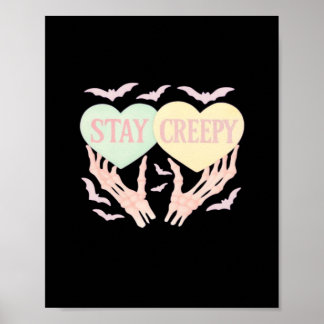 Poster Cansado - Mão De Esqueleto Segurando Corações Doce