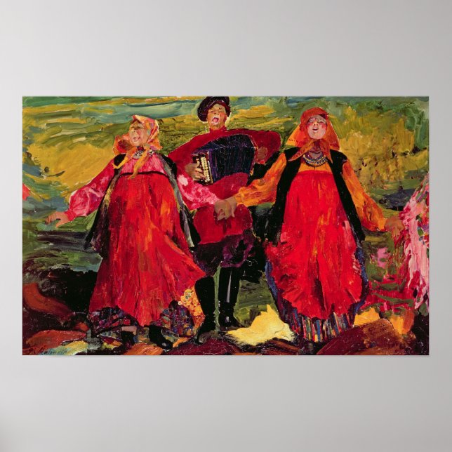 Pôster Cantando camponeses russos (Frente)