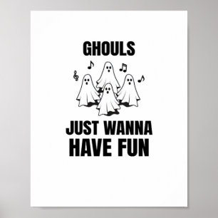 Poster Cantando de Cartoon - "Ghouls Só Quer Se Divertir"