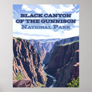 Poster Cantão Negro do Parque Nacional de Gunnison CO