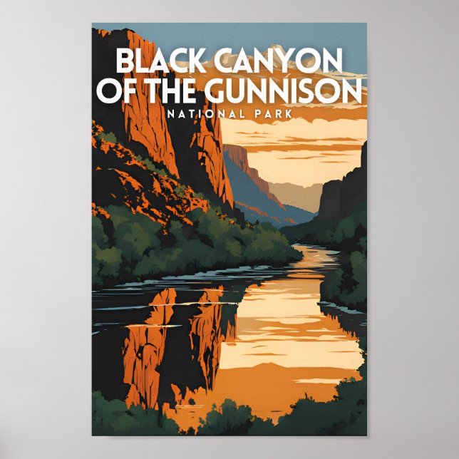 Poster Cantão Negro do Parque Nacional de Gunnison PS (Frente)