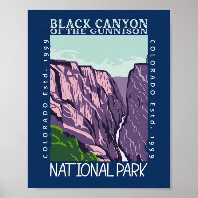 Poster Cantão Negro Do Parque Nacional Gunnison (Frente)