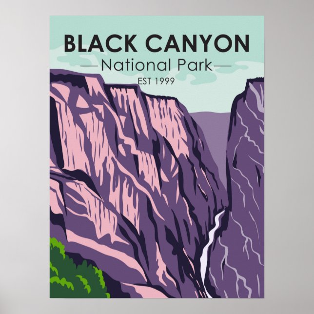 Poster Cantão Negro Do Parque Nacional Gunnison (Frente)