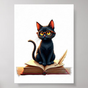 Poster Cantinho de Leitura de Gato da Academia Sombria Am