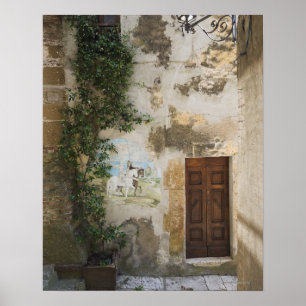 Pôster Canto da pista estreita na cidade velha de