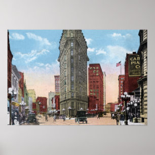 Pôster Canto de Atlanta Geórgia de Peachtree e largo