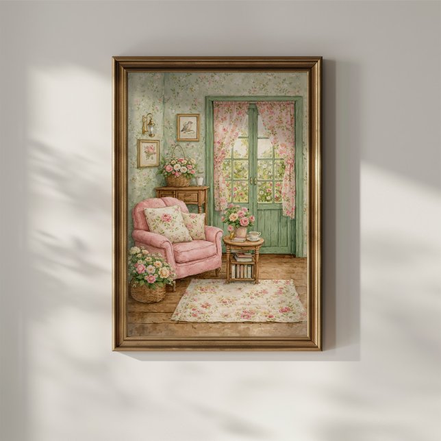 Poster Canto de Leitura de Jardim Shabby Chic (Criador carregado)