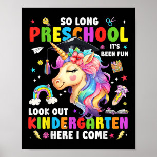Poster Canto do Unicórnio Graduação Pré-Escolar Aqui