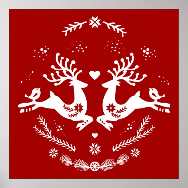 Poster Canto Festivo Escandi Vermelho, Velho Natal (Frente)