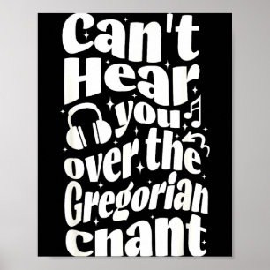 Poster Canto Gregoriano Divertido Católico Tradicional La